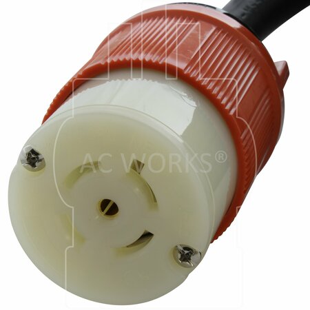 Ac Works 10ft SOOW 12/5 NEMA L21-20 20A 3-Phase 120/208V Industrial Rubber Extension Cord L2120PR-010